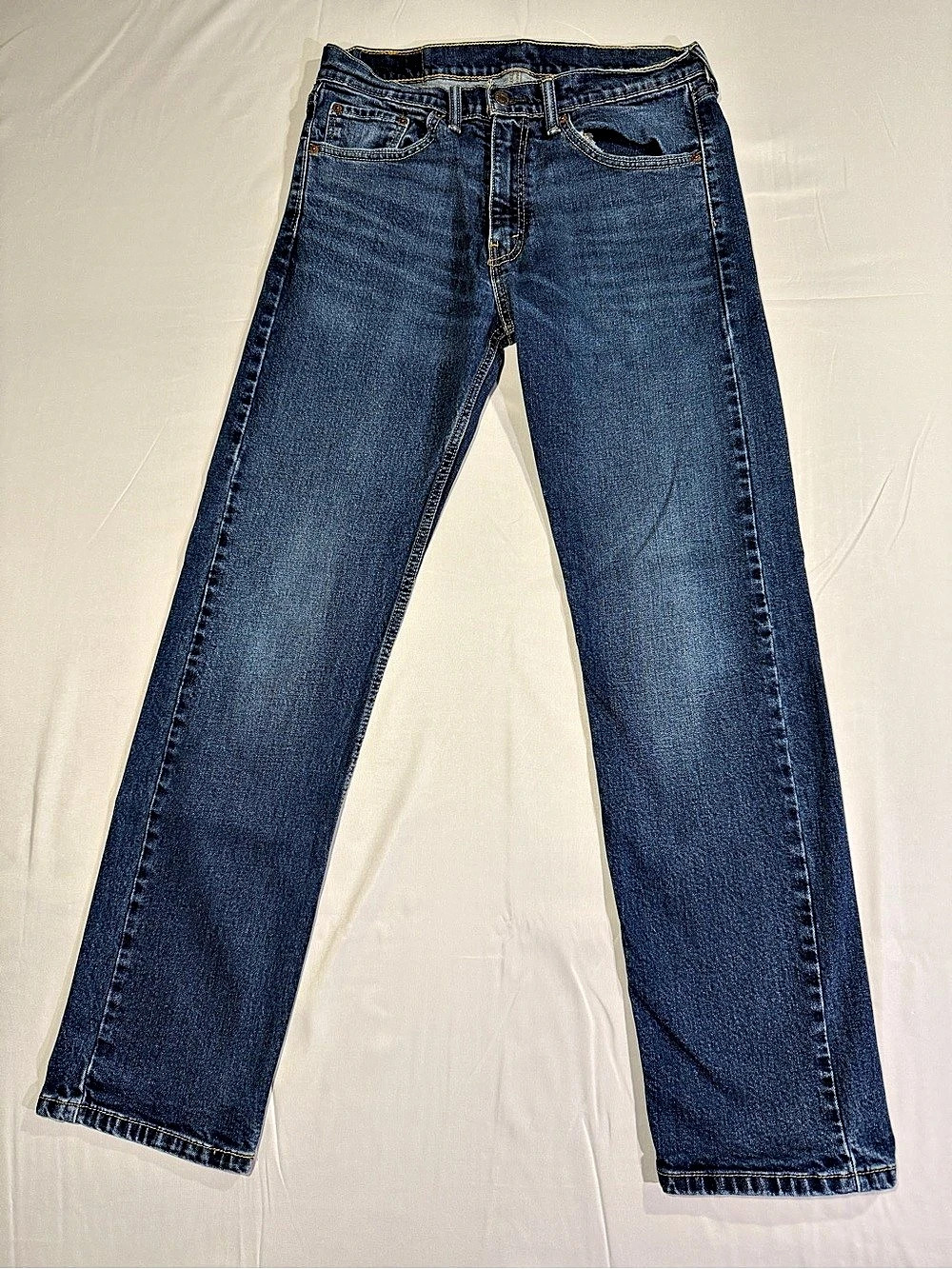 Levi’s 505 Men’s W32 L32 Straight Leg Blue Jeans Classic 5-Pocket Denim